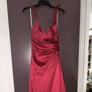 Long red elegant dress